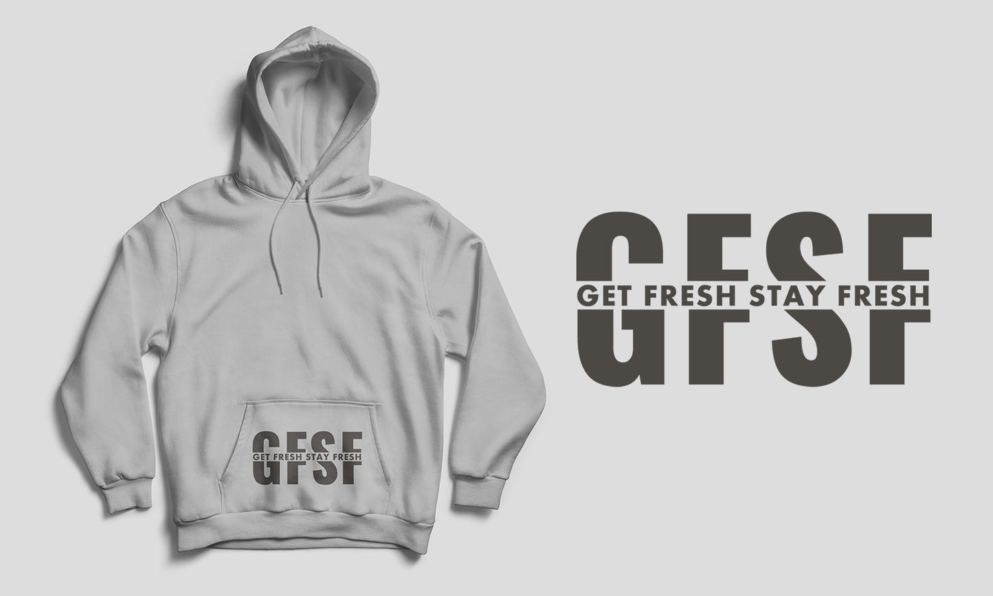 Men's Get Fresh Stay Fresh Black/Gray Hoodie