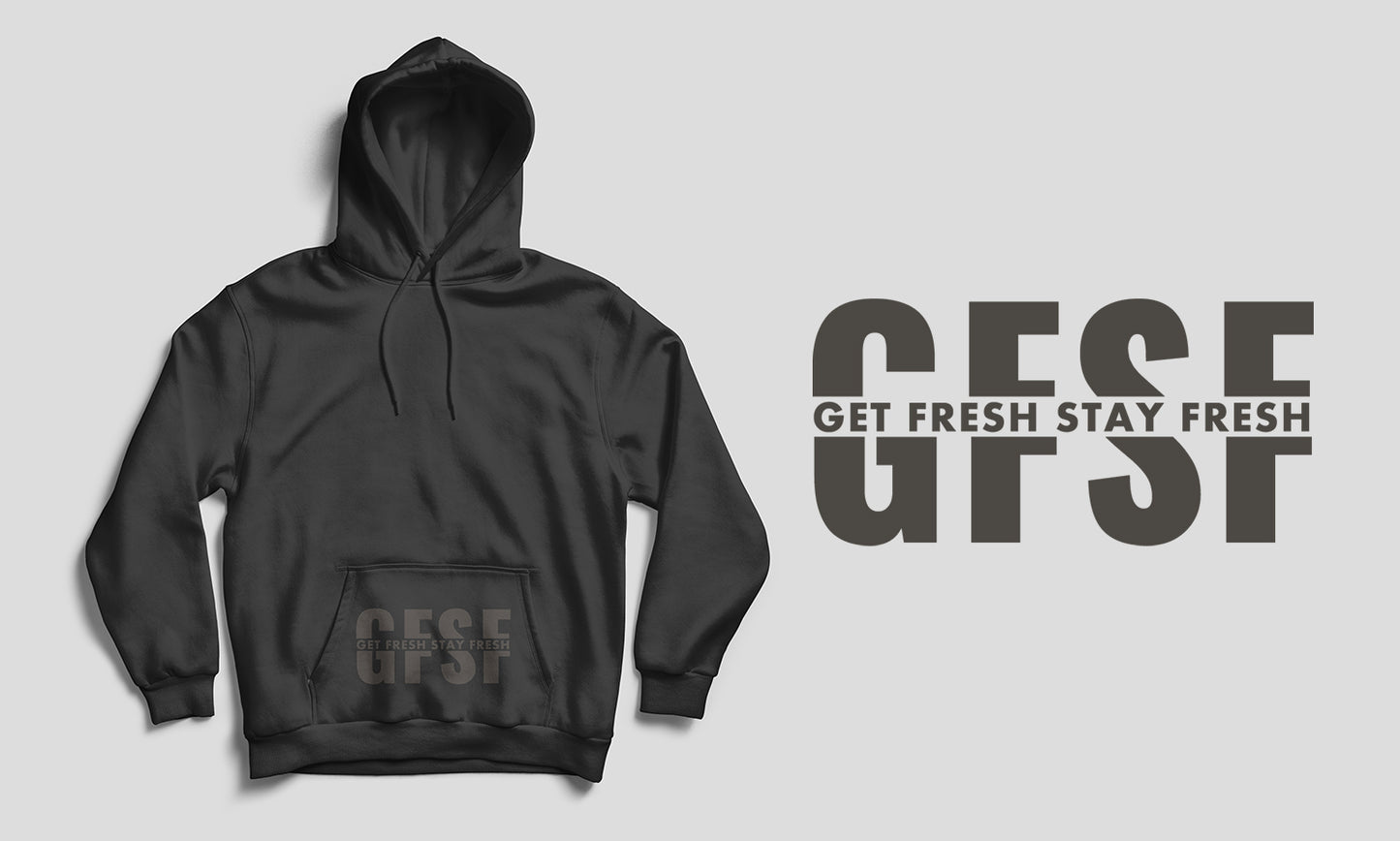 Men's Get Fresh Stay Fresh Black/Gray Hoodie