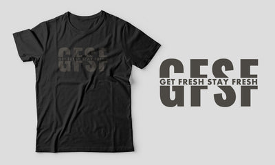 Fitted Men's Get Fresh Stay Fresh Black/White T-Shirt